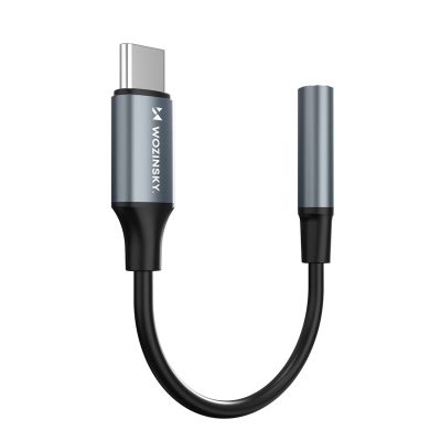 6. Adapter Wozinsky WACM-01 USB-C - mini jack 3,5mm - czarny