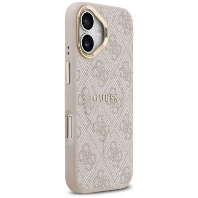 4. Etui Guess 4G PU Classic Logo MagSafe na iPhone 17 - różowe
