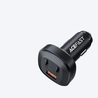 12. Acefast ładowarka samochodowa 66W 2x USB Typ C / USB, PPS, Power Delivery, Quick Charge 4.0, AFC, FCP, SCP czarny (B3 black)