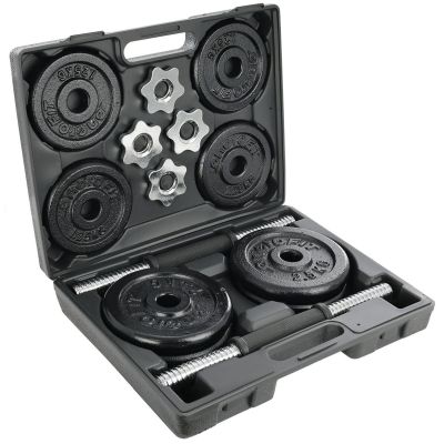 29. HANTLA ŻELIWNA 19 KG ( 2x9.5 KG ) WALIZKA ENERO FIT