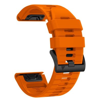 3. Pasek Tech-Protect Silicone na Garmin Fenix 5 / 6 / 6 Pro / 7 / 8 / 8 Pro / E / 9 / 9 Pro (51 mm) - pomarańczowy