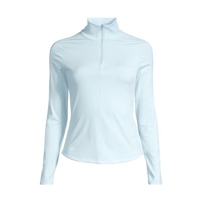 Koszulka damska CASALL Serene Half Zip Long Sleeve kolor niebieski