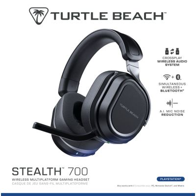 11. Turtle Beach Stealth 700 Zestaw słuchawkowy Przewodowa Opaska na głowę Gaming Bluetooth Czarny