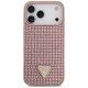3. Etui Guess Rhinestone Triangle Logo na iPhone 17 Pro Max - różowe