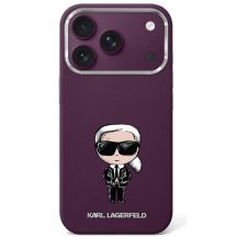 Etui Karl Lagerfeld Smooth Ikonik Sketch MagSafe do iPhone 18 Pro / 17 Pro - burgundowe