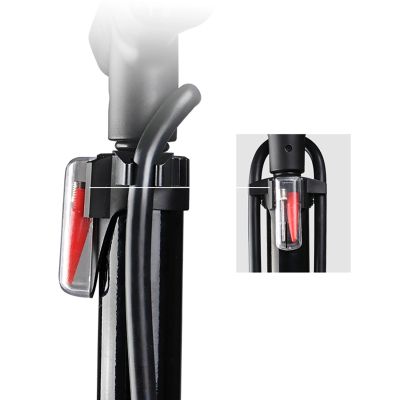 8. Pompka podłogowa Rockbros GP6532B z manometrem - czarno-pomarańczowa