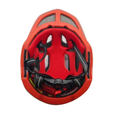 7. Kask rowerowy fullface dziecięcy Wozinsky z tylną lampką USB 52-56 cm - czerwono-żółty