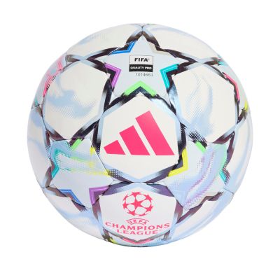 Piłka nożna adidas UCL Pro Sala 26/27 League Stage biało-błękitna / kolorowa KE9772