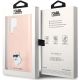 8. Etui Karl Lagerfeld Silicone Choupette Metal Pin na Samsung Galaxy S23 Ultra - różowe