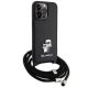 3. Etui Karl Lagerfeld Crossbody Saffiano Metal Pin Karl&Choupette na iPhone 15 Pro Max - czarne