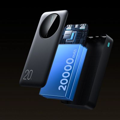 12. Powerbank Joyroom JR-PBF14 20000mAh 2.4A 2x USB-A 1x USB-C - czarny