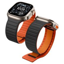 Pasek Spigen Athlex Air M na Apple Watch 44 / 45 / 46 / 49 mm - czarno-pomarańczowy