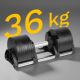 14. REBEL ACTIVE HANTEL ŻELIWNY REGULOWANY AUTOMAT 36KG, SKOK CO 2KG RBA-2332-36