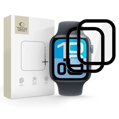 Szkło Tech-Protect Glass Flex+ 2-pack na Apple Watch 44 mm - czarne