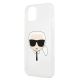 6. Etui Karl Lagerfeld Glitter Karl's Head na iPhone 13 mini - srebrne