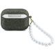 2. Etui Guess Glitter Pearl Strap na AirPods Pro 3 - czarno-brokatowe