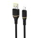 Kabel Dudao L25L 30W USB-A - Lightning z oplotem z miękkiego silikonu Lightning 1m - czarny