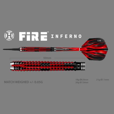 3. Rzutki Harrows Fire Inferno 90% Softip HS-TNK-000016009
