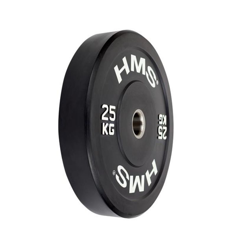 22. Talerz olimpijski HMS BLACK BUMPER 25 kg BBR25 