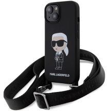 Etui Karl Lagerfeld Crossbody Silicone Ikonik do iPhone 15 - czarne