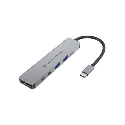 Conceptronic DONN33G stacja dokująca Przewodowa USB 3.2 Gen 1 (3.1 Gen 1) Type-C Srebrny
