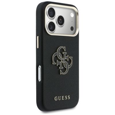 4. Etui Guess FW Resin Logo na iPhone 17 Pro - czarne