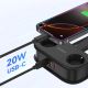 4. Listwa zasilająca Orico AP3 20W GaN 5w1 2x AC + 2x USB-A + 1x USB-C - czarna