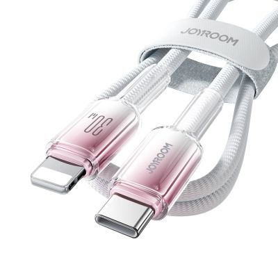 5. Kabel Joyroom S-A42 Crystal-Clear Series 30W USB-C - Lightning 1,2m - biały