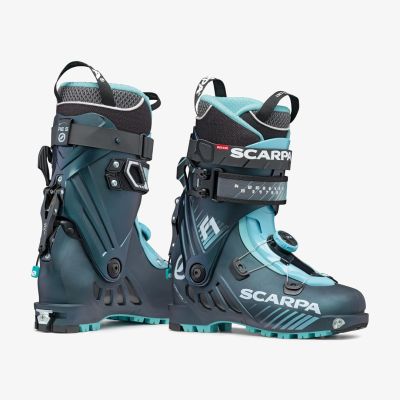 6. Buty damskie skitourowe Scarpa F1 - anthracite/aqua