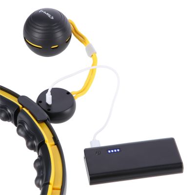 6. HHM21 HULA HOP BLACK/YELLOW Z MAGNESAMI, WYPUSTKAMI TPE I OBCIĄŻNIKIEM + LICZNIK HMS