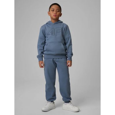 3. Bluza dresowa regular z kapturem chłopięca 4F 4FJRSS26TSWSM2748-32S