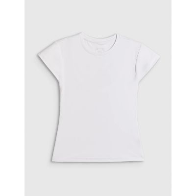6. T-shirt slim gładki damski 4F 4FRSS26TTSHF4520-10S