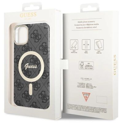 7. Etui Guess 4G MagSafe na iPhone 11 - czarne