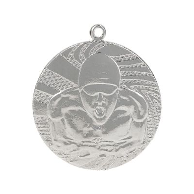 10. Medal srebrny - pływanie - medal stalowy