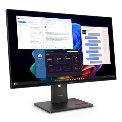 44. Monitor Lenovo ThinkVision T27UD-40 z systemami ochrony przed włamaniem (IPS), 27", godz. 16:9, 60 Hz, 4 ms, 3840 x 2160 pikseli, 350 cd/m2, Ilość portów HDMI: 1, Zaćmienie, Gwarancja 36 miesięcy