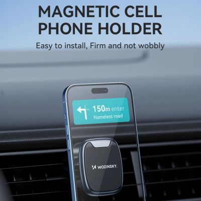 9. Uchwyt Wozinsky WUMTK na telefon magnetyczny na kratkę nawiewu w samochodzie - czarny