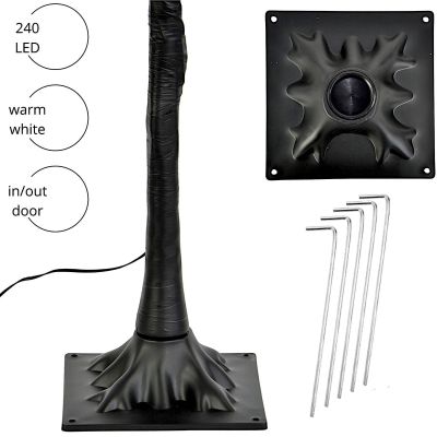 4. DRZEWKO DEKORACYJNE 240LED 180CM BLACK LUCA