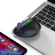11. Mysz bezprzewodowa Wozinsky WMG-1164 gamingowa pionowa ergonomiczna 3600 DPI z podświetleniem RGB - czarna