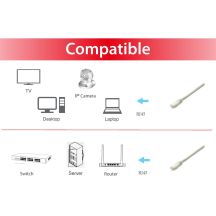 Kabel krosowy Equip Cat6A 5 szt S/FTP 2xRJ45 5,00m szary platynowy