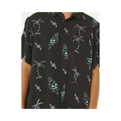 5. Koszula chłopięca RIP CURL Eternal Shred Ss Shirt-Boy czarna