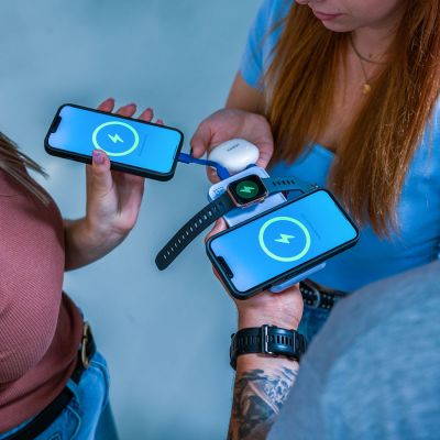 6. Powerbank 3mk PastelUp 10,000mAh 22.5W USB 1A1C - różowy