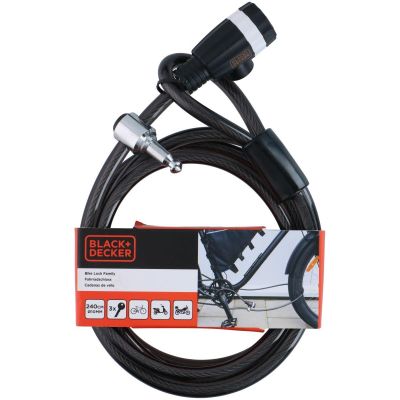 15. ZAPIĘCIE ROWEROWE LINKA NA ZAMEK 10x2400MM FAMILY BLACK+DECKER