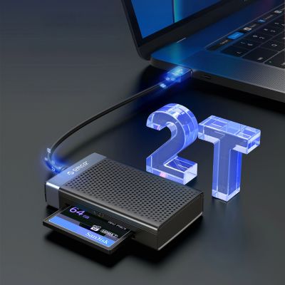 10. Czytnik kart pamięci Orico CL4D-A3 USB-A 3.0 SD microSD CF MS 5 Gb/s - czarno-srebrny