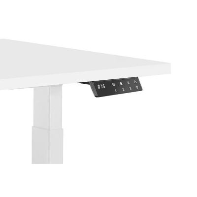 2. Biurko/Stolik z regulowaną wysokością UNIQUE ACTIVE I 14-C103W-W-160-YZ-02 biały stelaż i blat, 160X70 cm