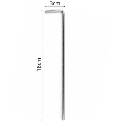 7. ŚLEDZIE SZPILKI DO NAMIOTU 18CM KPL.6 SZT METALOWE ENERO CAMP