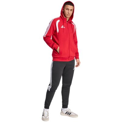7. Bluza męska adidas Tiro 26 League Sweat Full Zip Hoodie czerwona KF9106