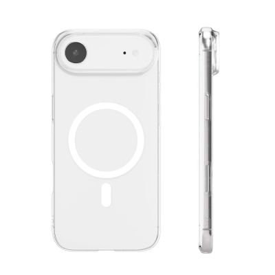 8. Etui Puro Lite Mag TPU+PC kompatybilne z MagSafe na iPhone 17 Air - przezroczyste z białym pierścieniem