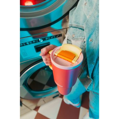31. Kubek termiczny ze słomką Kambukka Rio Tumbler 950ml, Pink Papaya