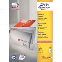 Avery 3652Z samoprzylepne etykiety Prostokąt Biały 2100 szt.