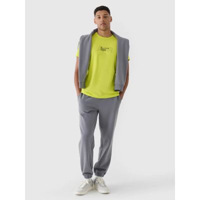 2. T-shirt regular z nadrukiem męski 4F 4FRAW24TTSHM2299-45S